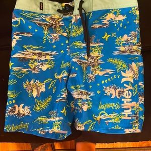 Hurley brand-name size 7 boys swim trunks